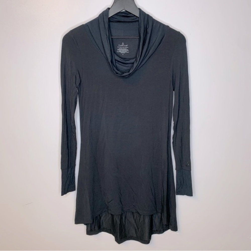 Cuddl Duds Black‎ Cowl Neck Modal Jersey Dress Loungewear Size Small